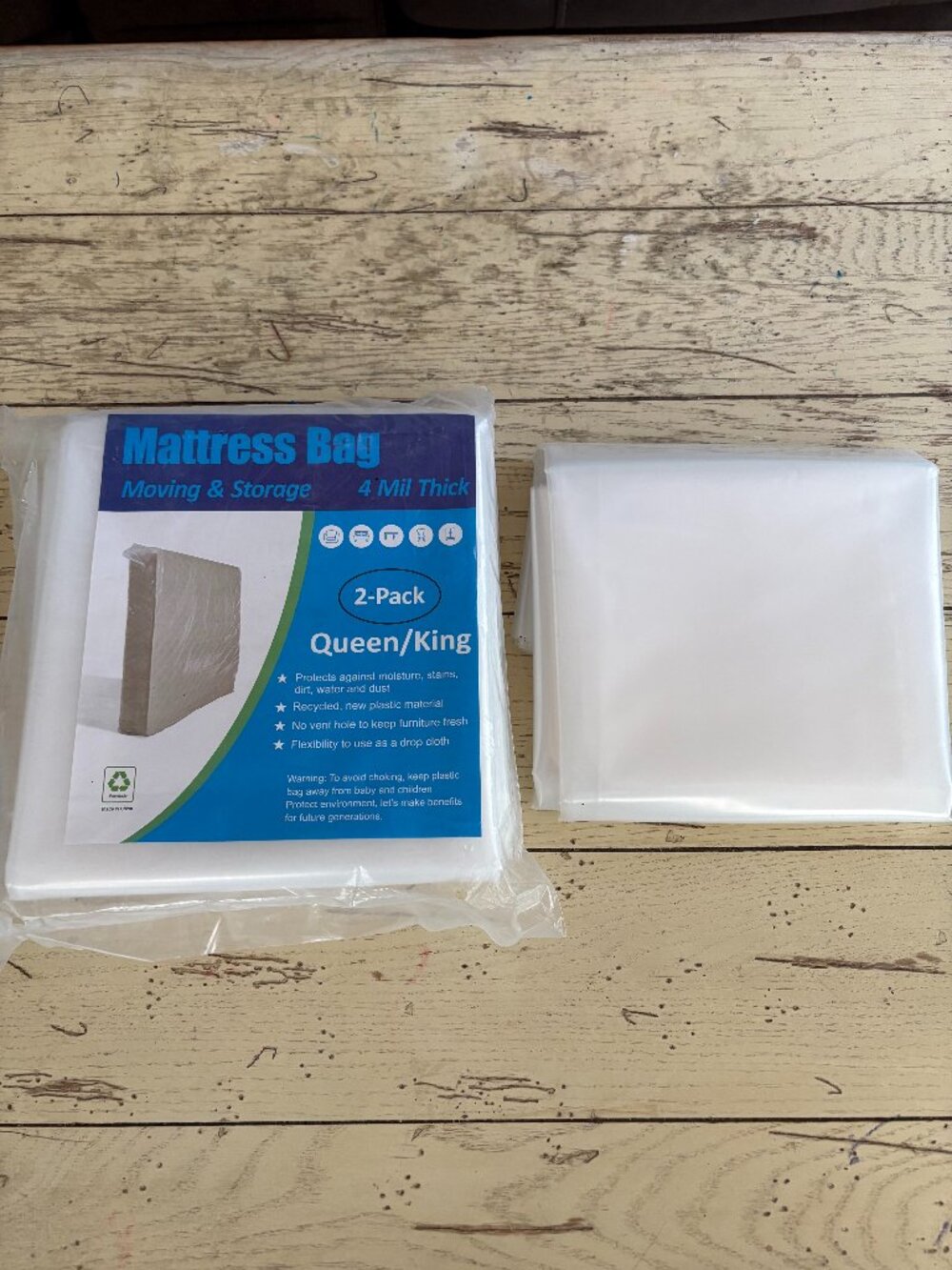 NWT ComfortHome Heavyweight 2-Pack Mattress Bag, Queen/King, & 1 Full